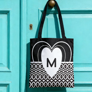 Bolsa Tote Coração Romântico de Duas Cores e Lágrimas