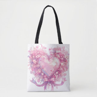 Bolsa Tote Coração Rosa do Amor