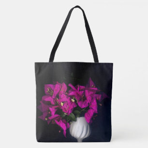 Bolsa Tote Coração rosa no preto
