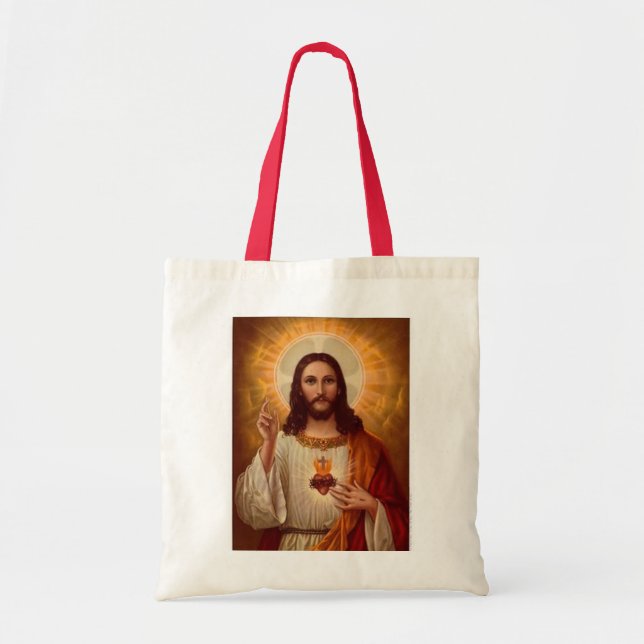 Bolsa Tote Coração sagrado de Jesus (Frente)