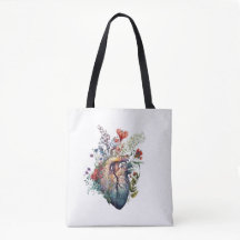 Coração sobrecarregado com flores (recorte) - anat