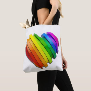 Bolsa Tote Coração tridimensional escultural do SlipperyJoe b