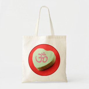 Bolsa Tote Coração Verde Candy com Símbolo Om