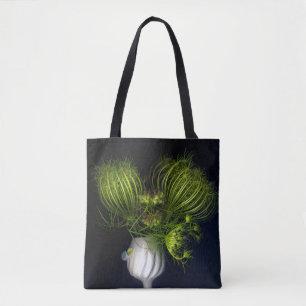 Bolsa Tote Coração verde em preto
