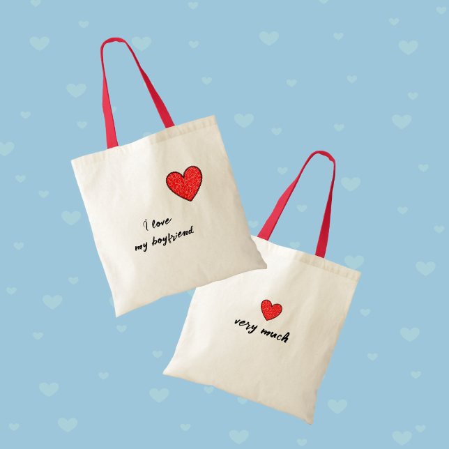 Bolsa Tote Coração vermelho (Criador carregado)