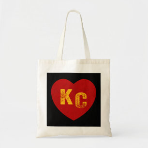 Bolsa Tote Coração Vermelho e Amarelo do KC Coração Kansas Ci