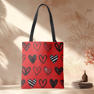 Bolsa Tote Coração vermelho especial do dia dos namorados 