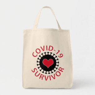 Bolsa Tote Coração Vermelho Pandêmico Coronavírus Covid-