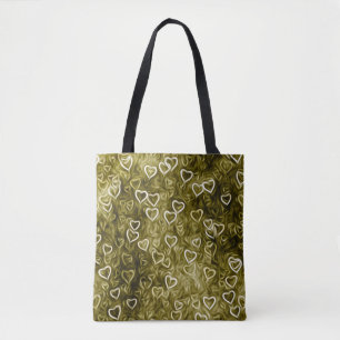 Bolsa Tote Corações Caindo - Amarelo