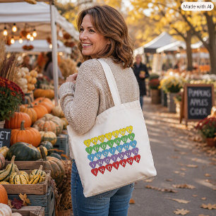 Bolsa Tote Corações Coloridos Indiana Viagem