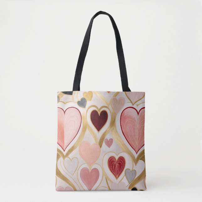 Bolsa Tote Corações de Amor (Frente)