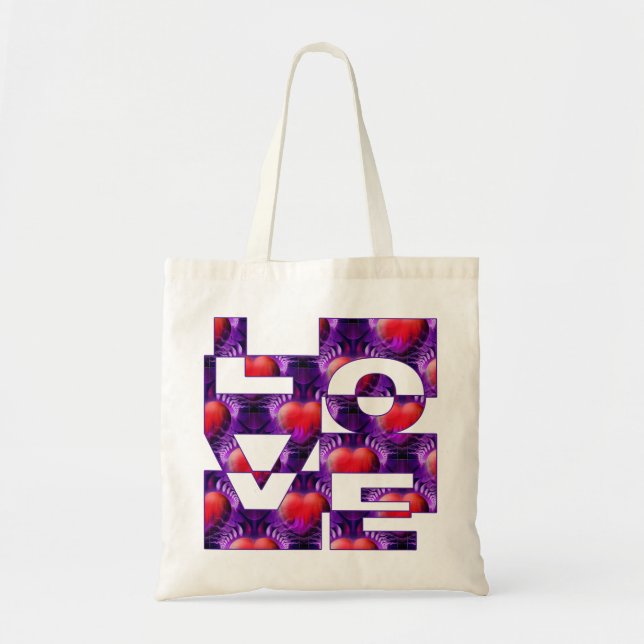 Bolsa Tote Corações de AMOR (Frente)