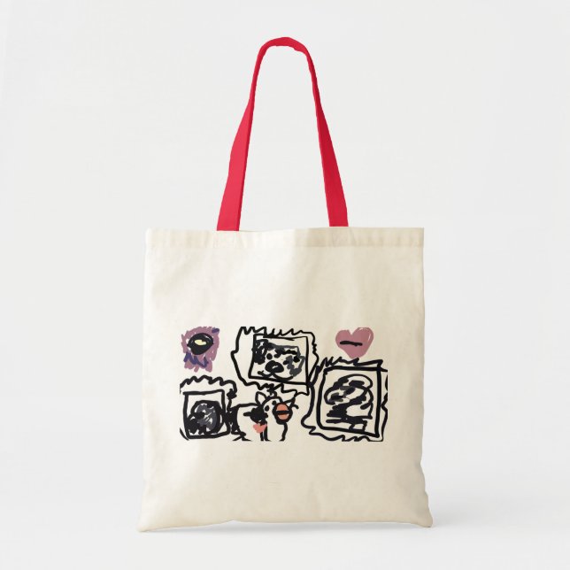 Bolsa Tote Corações de cão de montanha de Berna (Frente)