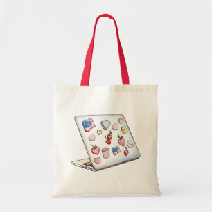 Bolsa Tote Corações de Frutas da Bandeira Americana