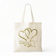 Corações Eternos Dourado em Branco