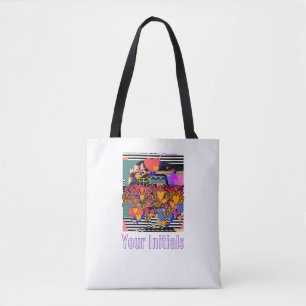Bolsa Tote Corações Flores Estrelas Personalizados