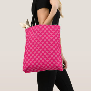 Bolsa Tote Corações Rosa