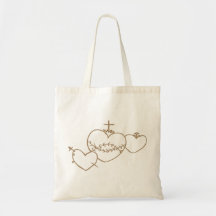Corações Rosary Tote Bag