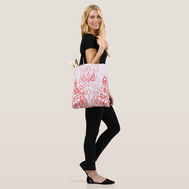 Bolsa Tote Corações Vermelho e Rosa (No(a) Modelo)