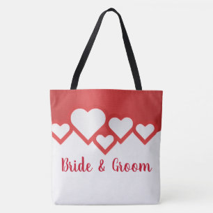 Bolsa Tote Corações Vermelhos, Noiva E Groom