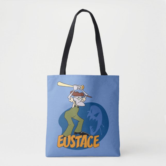 Bolsa Tote Coragem ao Cachorro | Eustace Graphic (Frente)