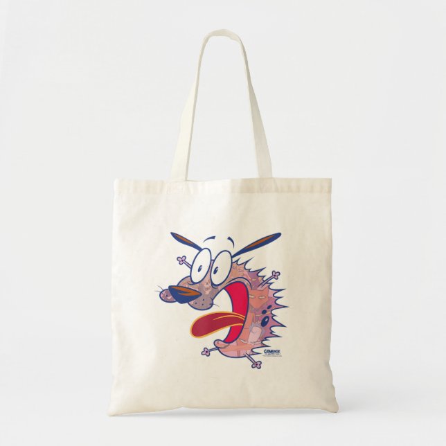 Bolsa Tote Coragem com o Dentro de Mau Cowardly Dog (Frente)