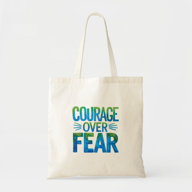 Bolsa Tote Coragem sobre o medo (Frente)