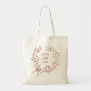 Bolsa Tote Coral Copper Wreath Mãe do Casamento da Noiva
