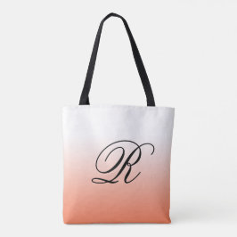 Bolsa Tote Coral Ombro Sobre Qualquer Cor com Monograma