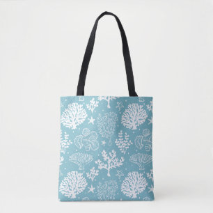Bolsa Tote Coral Pattern, Sea Life