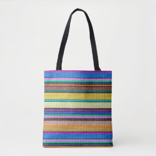 Bolsa Tote Corante Colorido Traços sem costura 1