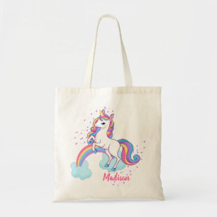 Bolsa Tote Corante mágico Unicórnio e arco-íris