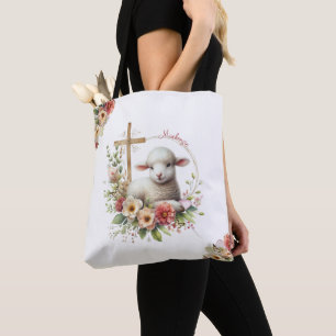 Bolsa Tote Corda de Páscoa Personalizada em Aquarela