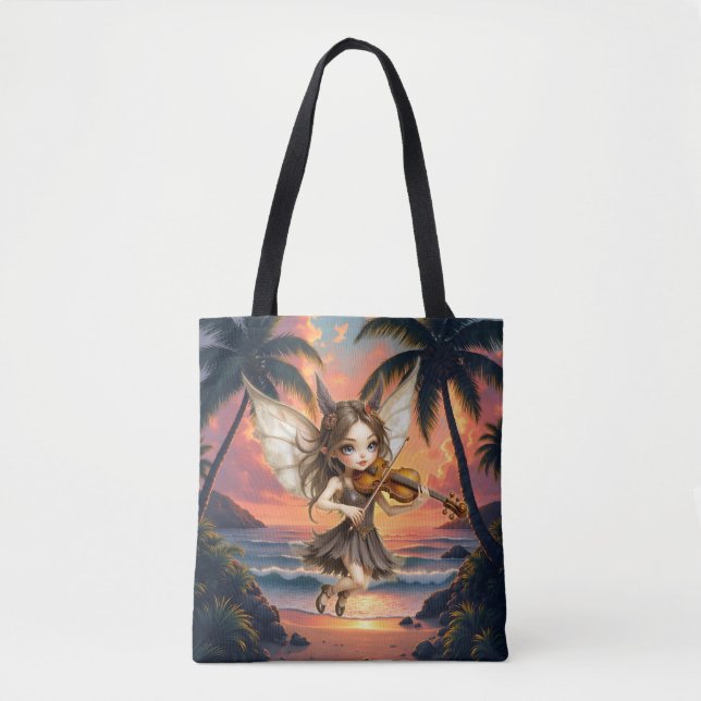 Bolsa Tote Cordas Sussurrantes da Fada do Crepúsculo. (Frente)