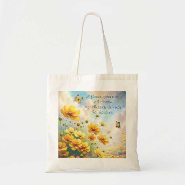 Bolsa Tote Coreopsis & Citação (Frente)