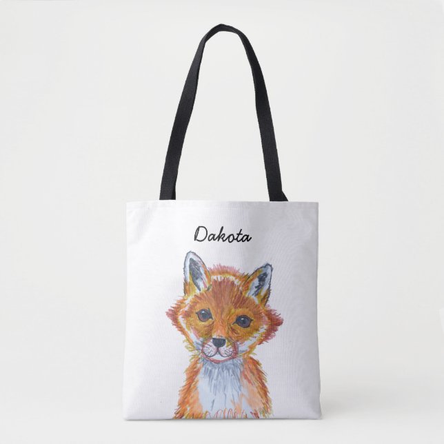 Bolsa Tote Cores brancas Aquáticas Fox Personalizadas (Frente)