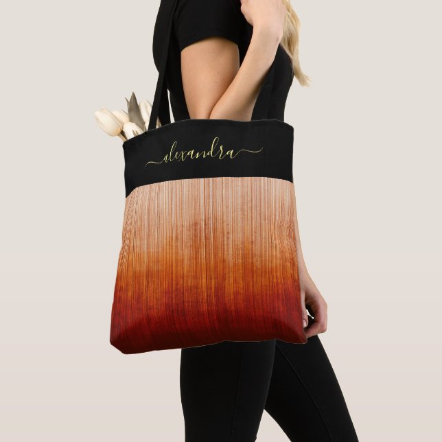 Bolsa Tote Cores de Fogo Chave mbre rústica personalizada dis (Close Up)