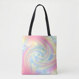 Bolsa Tote Cores de Pastel ondulantes Abstrato elegantes