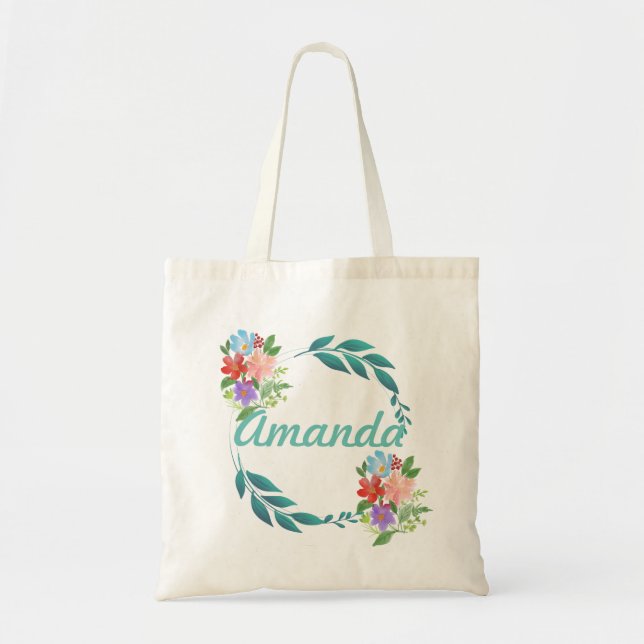 Bolsa Tote Cores e flores do Primavera eterno (Frente)