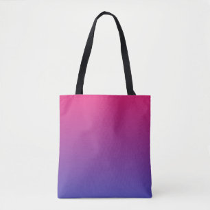Bolsa Tote Cores gradientes rosa e roxo