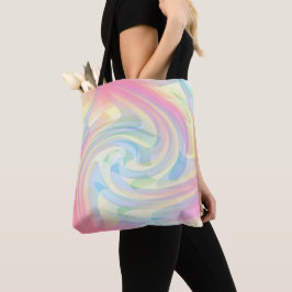 Bolsa Tote Cores Pastéis Fluídas Elegantes Redemoinhos Abstra