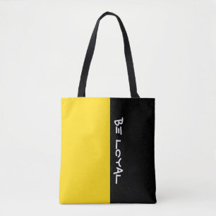 Bolsa Tote Cores simples AMARELO SUN e texto