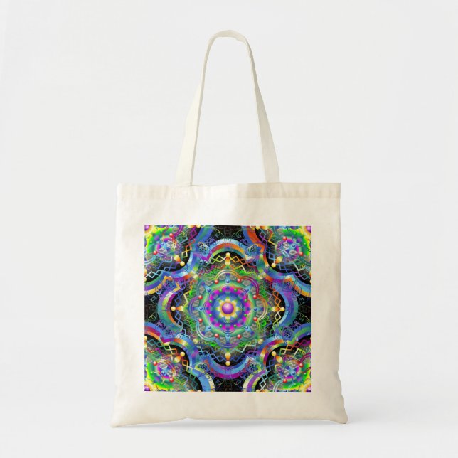 Bolsa Tote Cores Universas de Mandala (Frente)