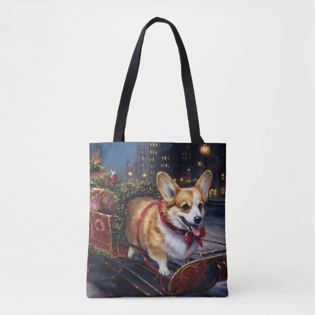 Bolsa Tote Corgi Christmas Fesason Season (Frente)