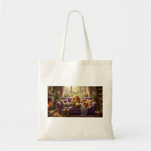 Bolsa Tote Corgi e Gato Batata de Sofá