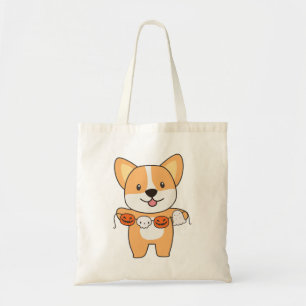 Bolsa Tote Corgi Happy Halloween Dog Costume Tote Bag