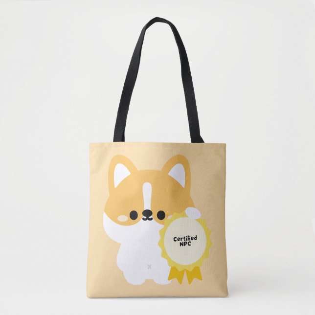 Bolsa Tote Corgi NPC Certificado (Frente)