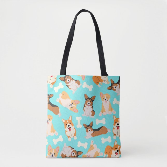 Bolsa Tote Corgi Pattern (Frente)