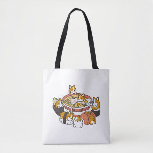Bolsa Tote Corgi Ramen Sushi