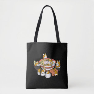 Bolsa Tote Corgi Ramen Sushi